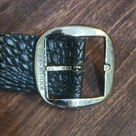 Birkenstock Accessories - Birkenstock Textured Black Leather Belt
